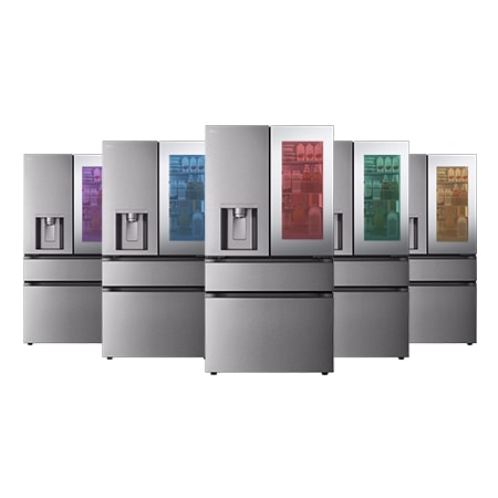 Vista frontal de Refrigeradora LG French Door 630L Instaview™, MyColor™ y Dual Craft Ice™ GM81SXD